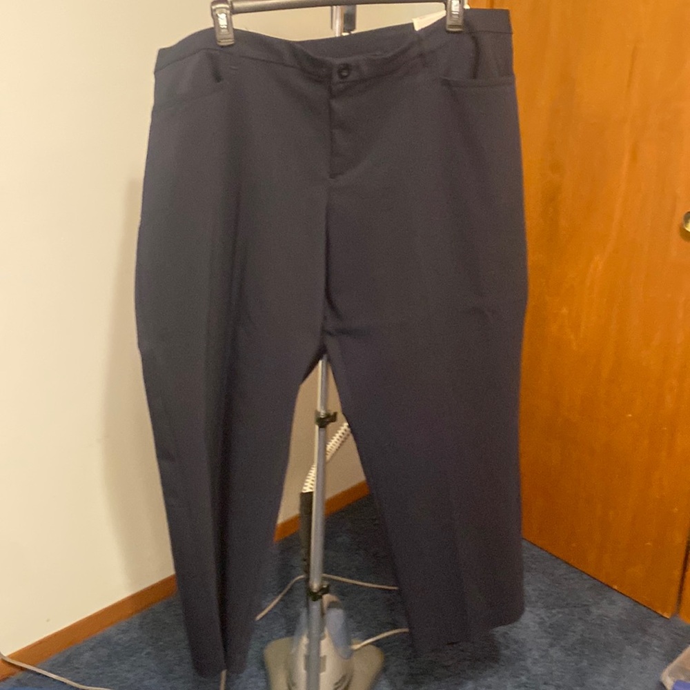 Womens CJ Banks Navy Blue Dress Pants Size 24W